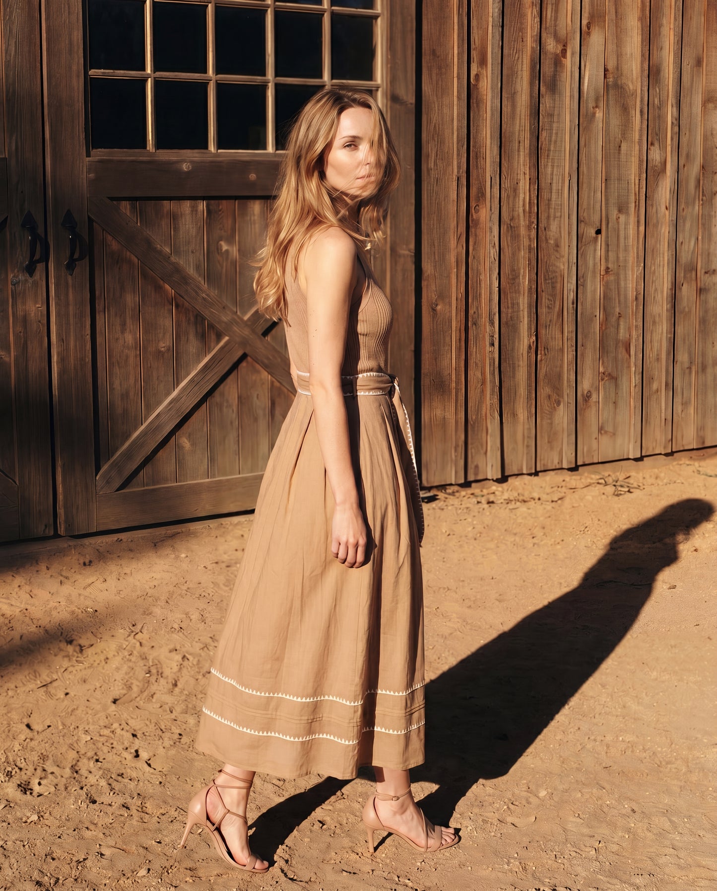 Isadora Dress-Coastal Tan