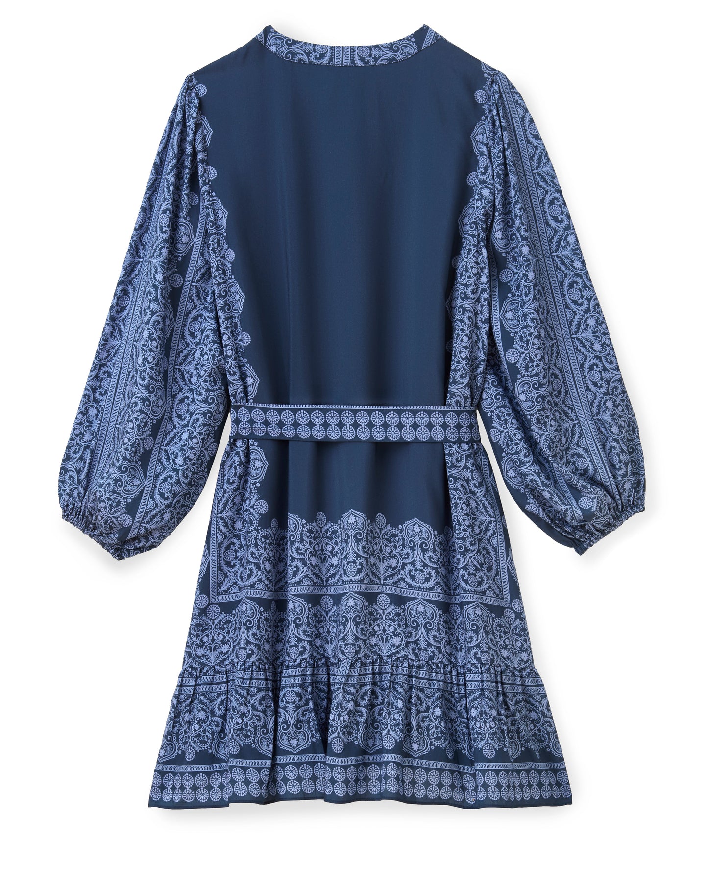 Bonnie Long Sleeve Dress-Carmel Trellis