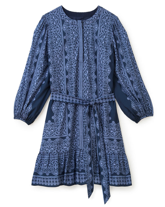 Bonnie Long Sleeve Dress-Carmel Trellis