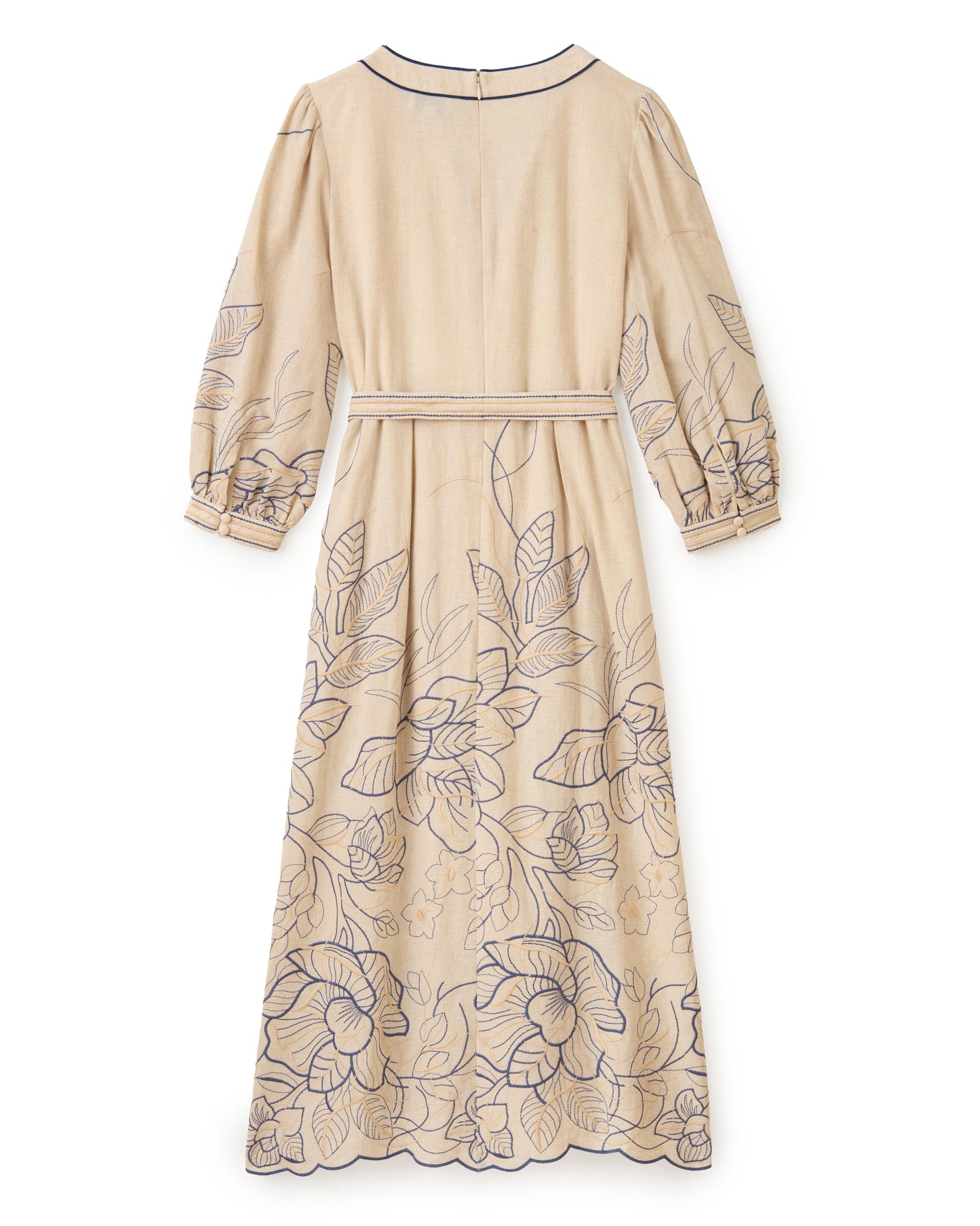 Sandy Midi Dress-Natural Linen