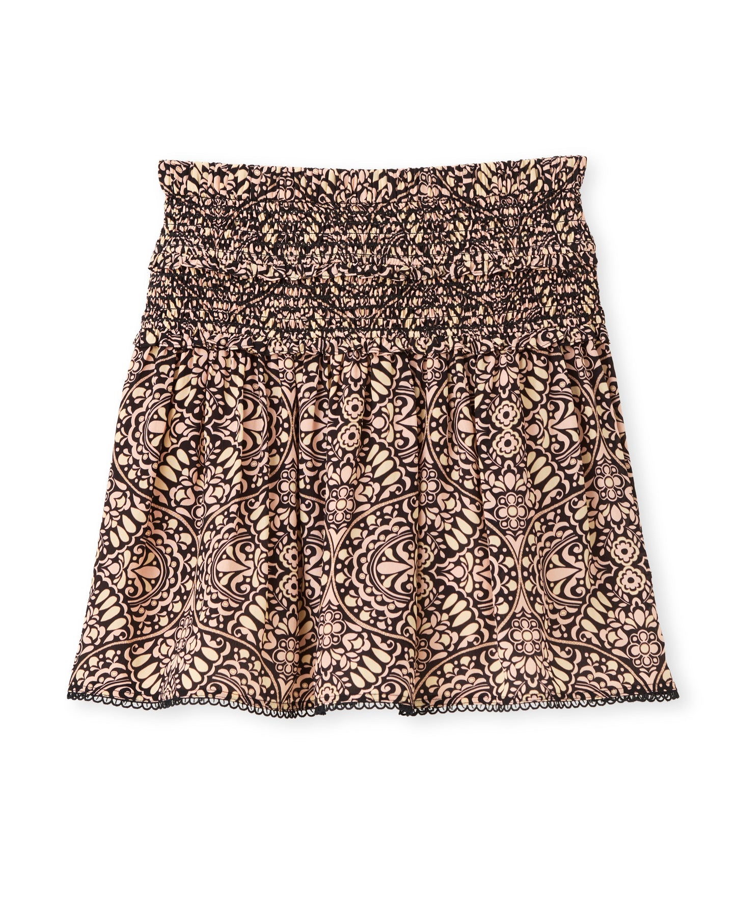Kylie Mini Skirt-Flor Medallion Cottage Rose