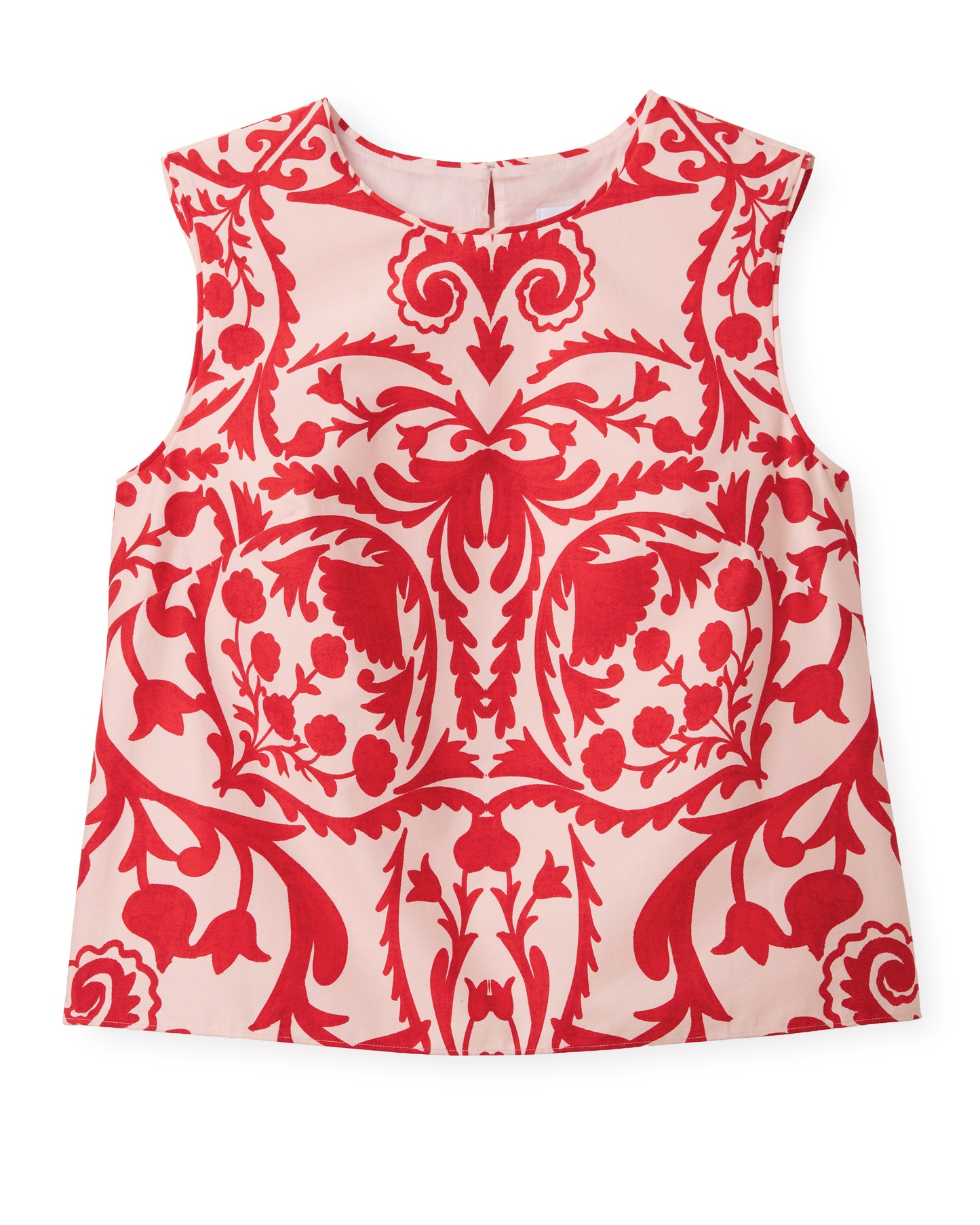 Linda Shell Top-Faraway Print-Poppy