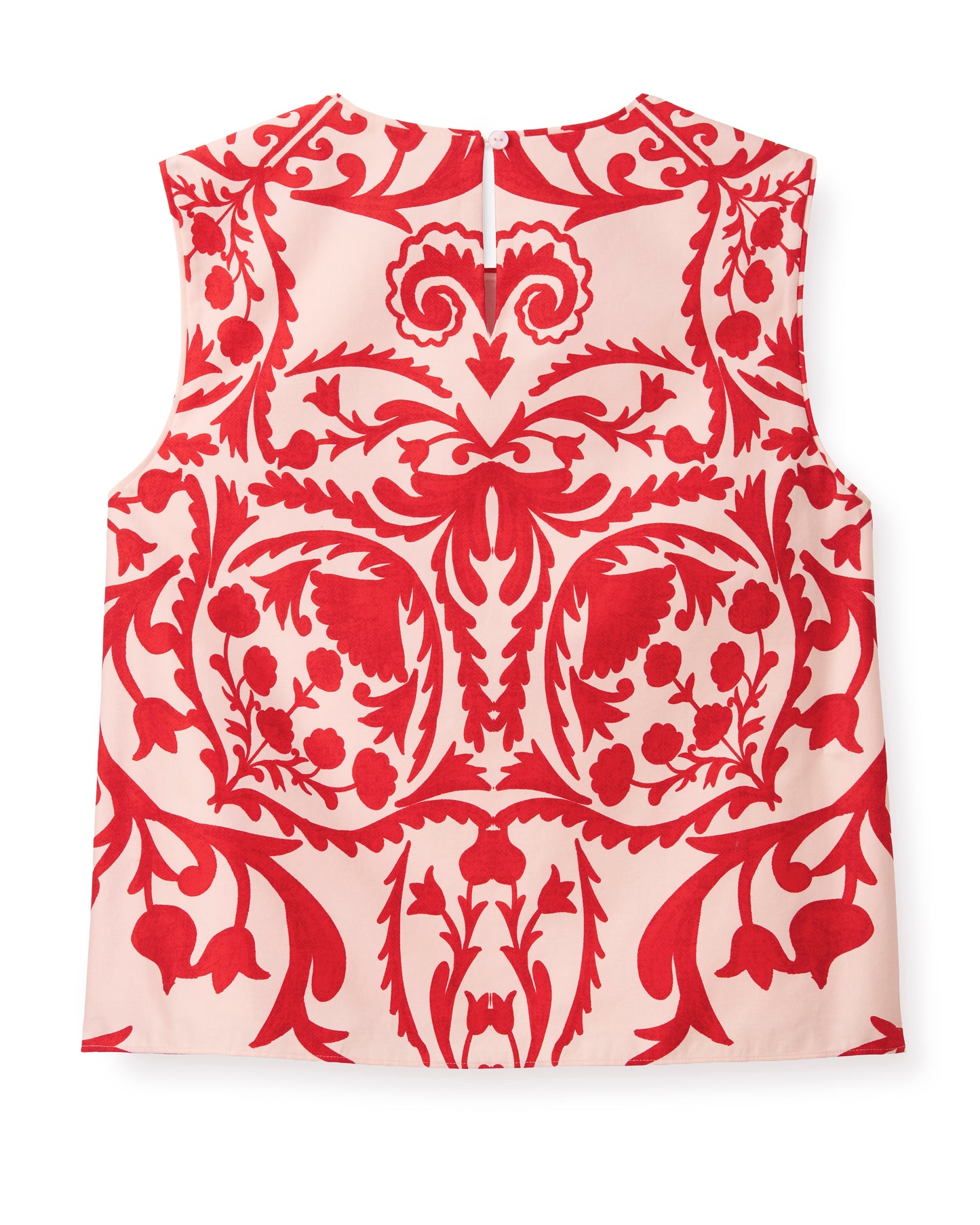Linda Shell Top-Faraway Print-Poppy
