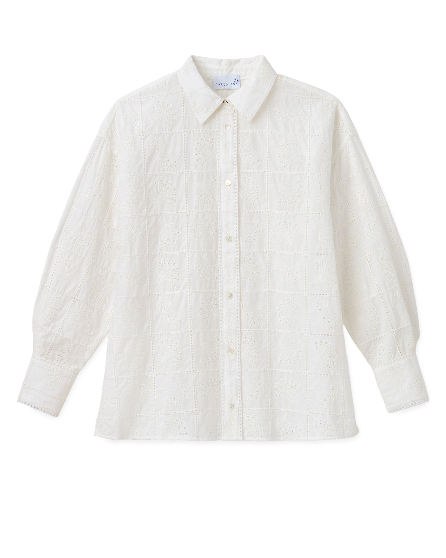 Margaux Button Down Shirt-Soft White