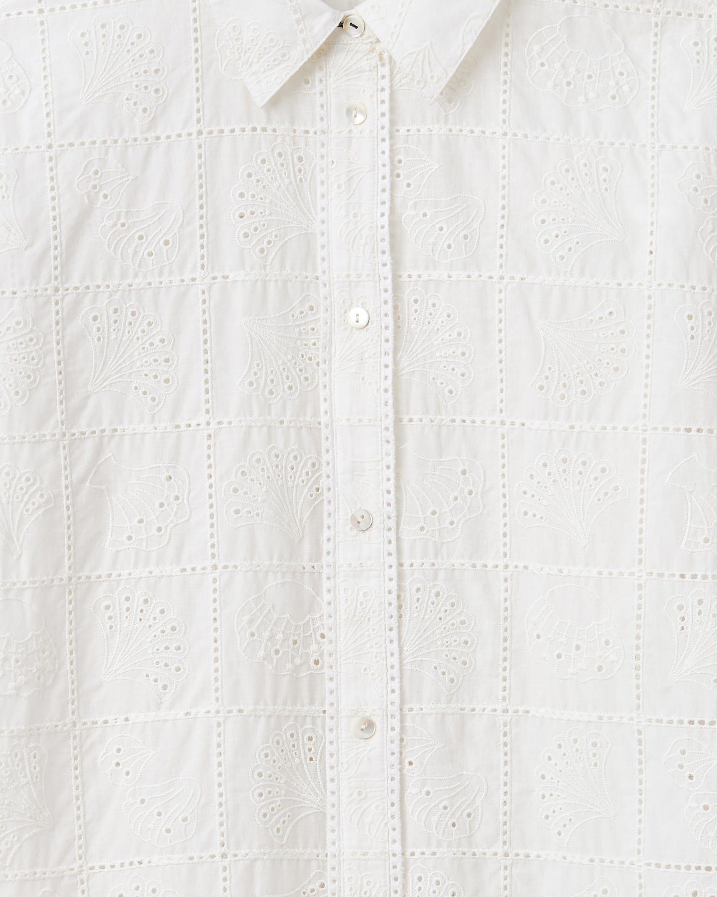 Margaux Button Down Shirt-Soft White