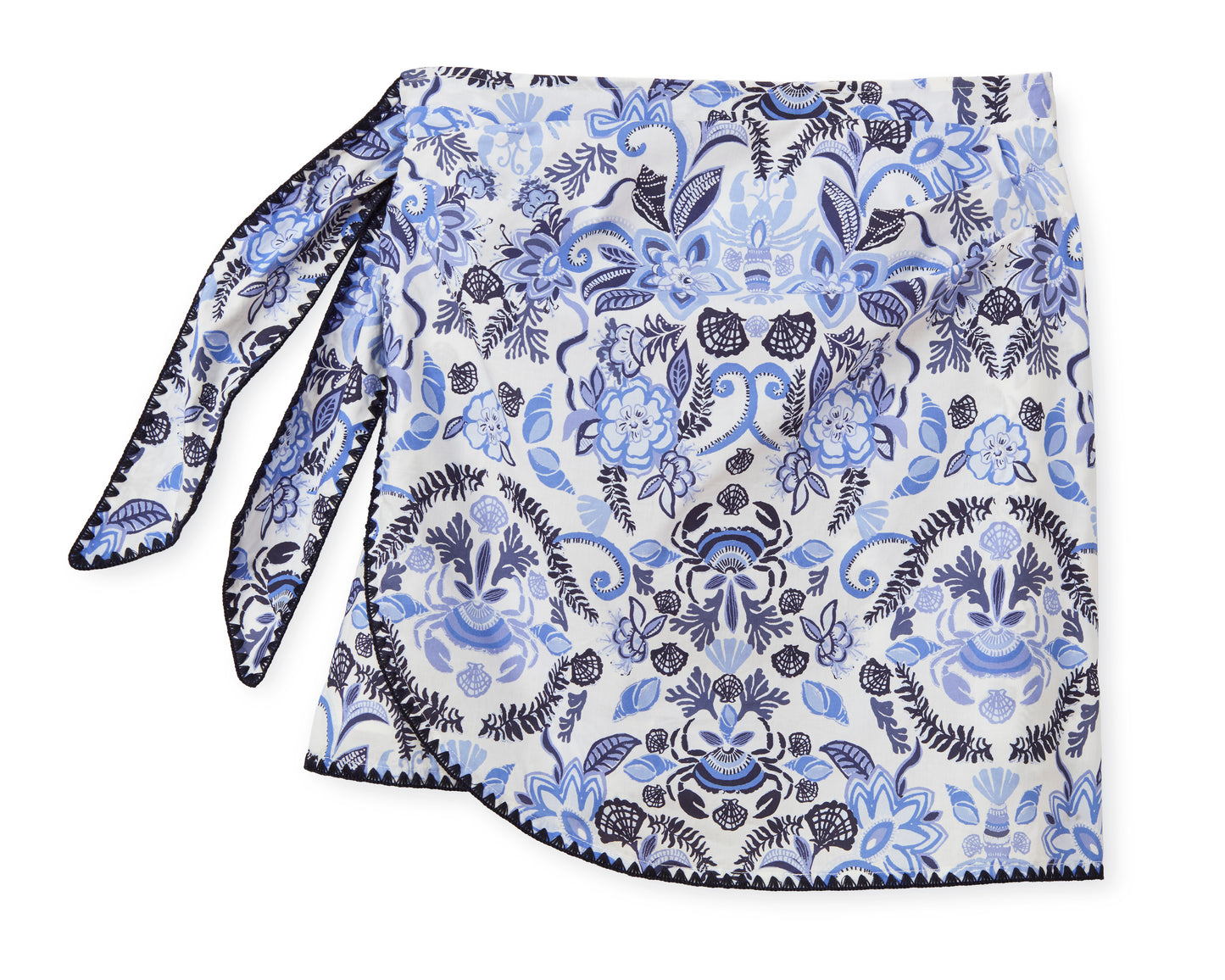 Maris Skort-Mariners Bloom Print-Blue Mist