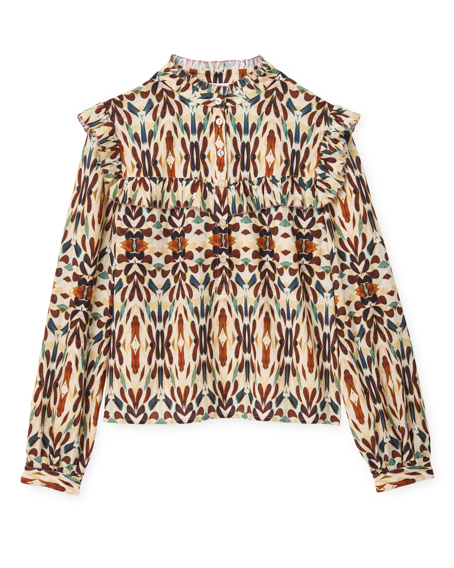 Piper Ls Top-Kaleidoscope Print