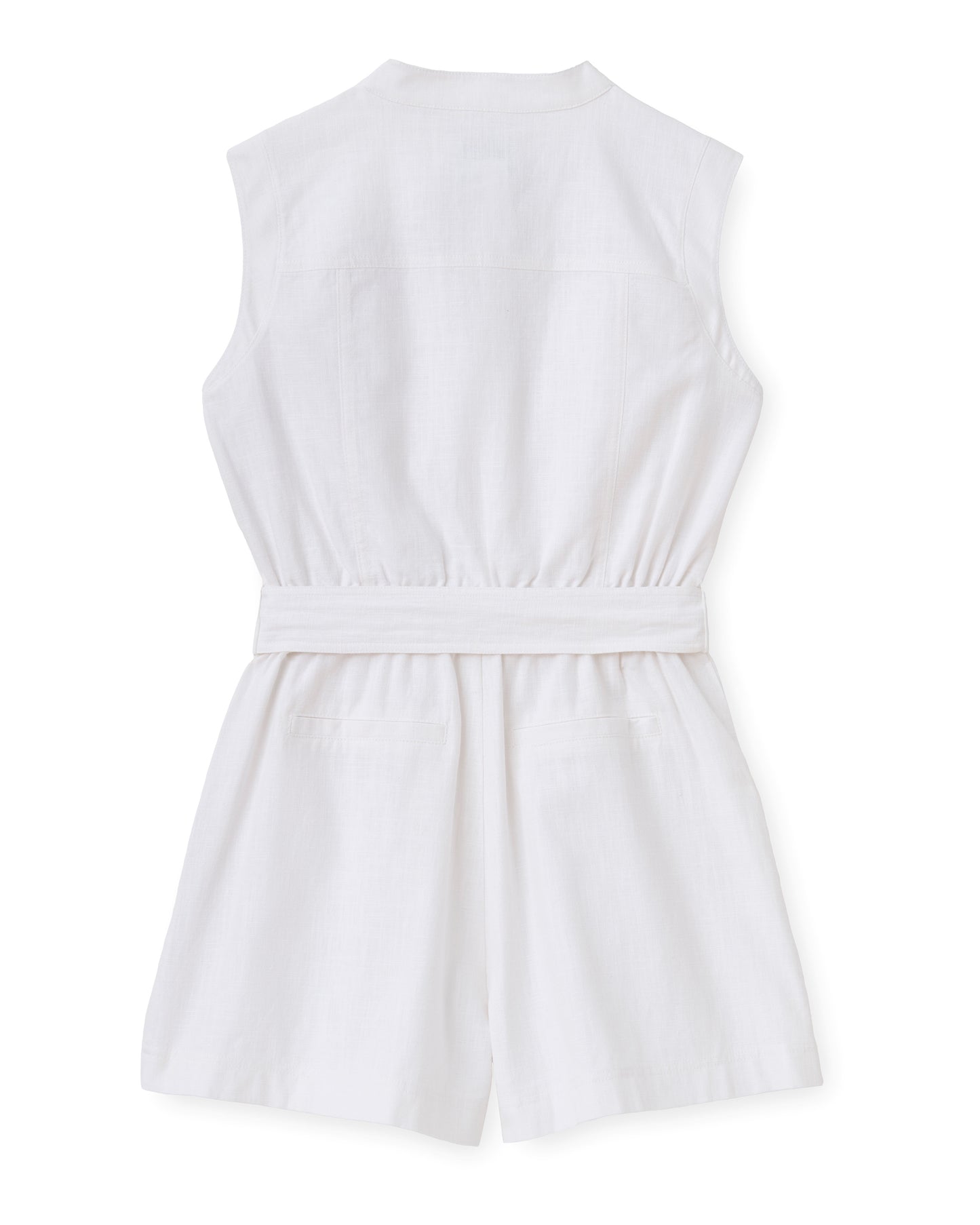 Rachel Sleeveless Romper-Bright White