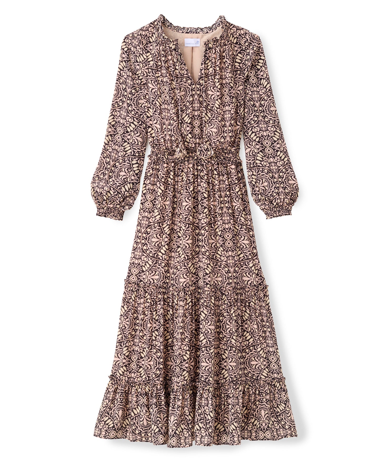 Radcliff Dress-Flor Medallion Cottage Rose