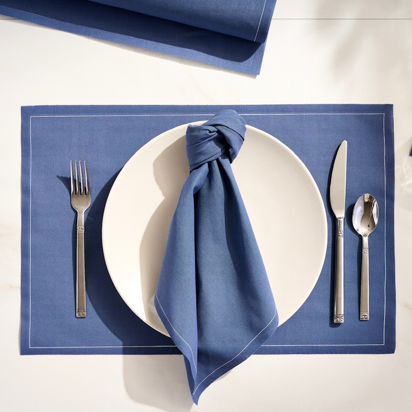 Placemats | Mystic Blue Disposable Cotton