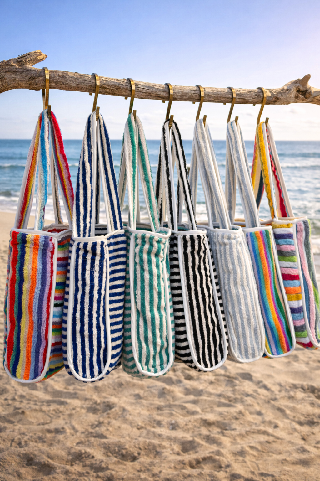 Terry Beach Mini Tote: Kelly Stripe