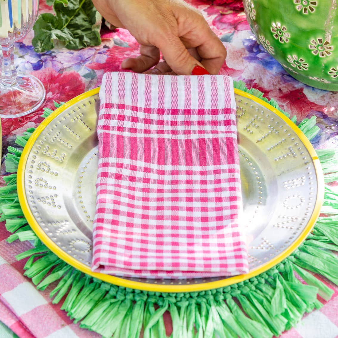 Yellow Stainless Steel Reusable Plate