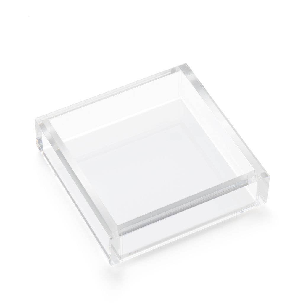 Cocktail Napkin Acrylic Tray | Hamptons White
