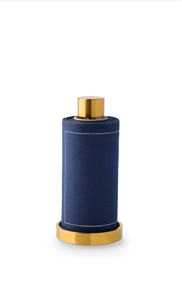 Navy Blue Midnight City Luxury Roll of Disposable Cotton Cocktail Napkins
