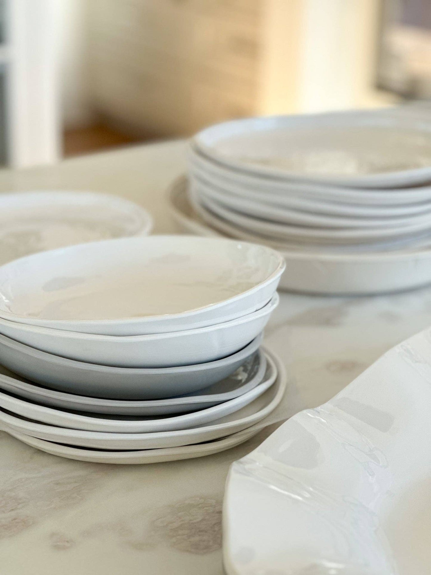 Simple Round Pasta/Soup Bowl: White