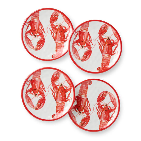 Beach House Lobster Canape Plates - Set of 4
