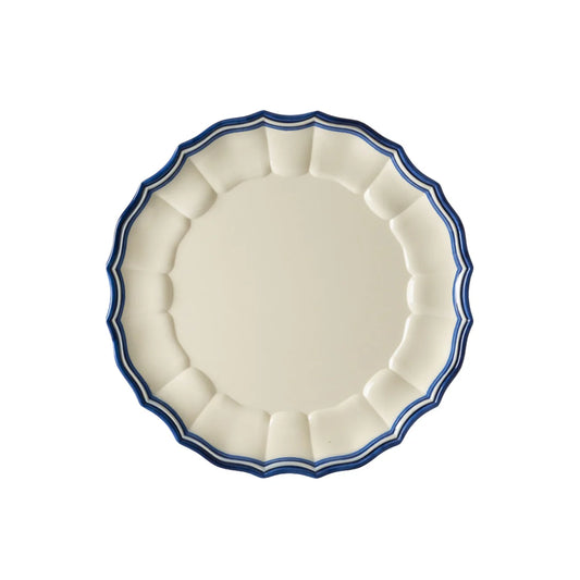 Ivory & Blue Eva Dinner Plate
