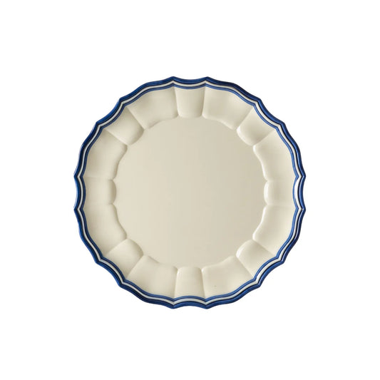 Ivory & Blue Eva Salad or Dessert Plate