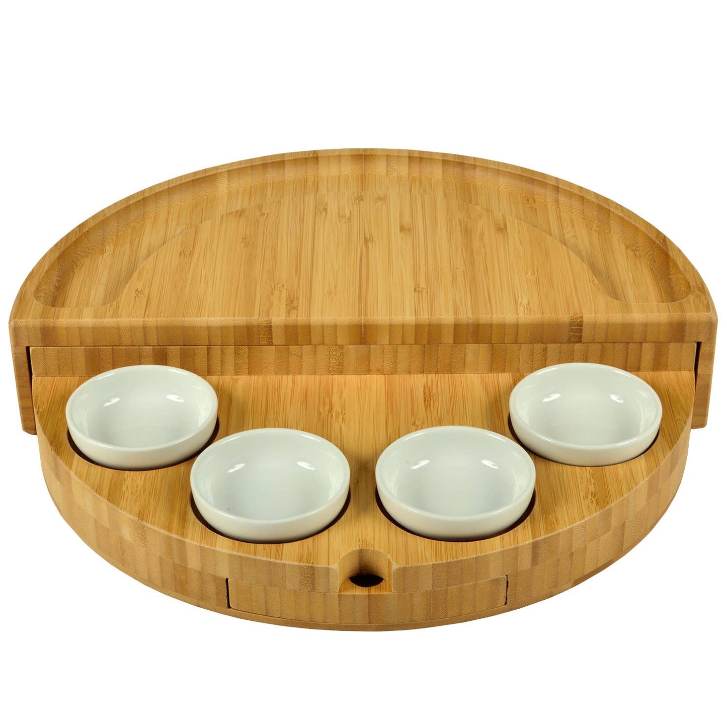 Swivel Charcuterie Board with Ceramic Bowls & Tools