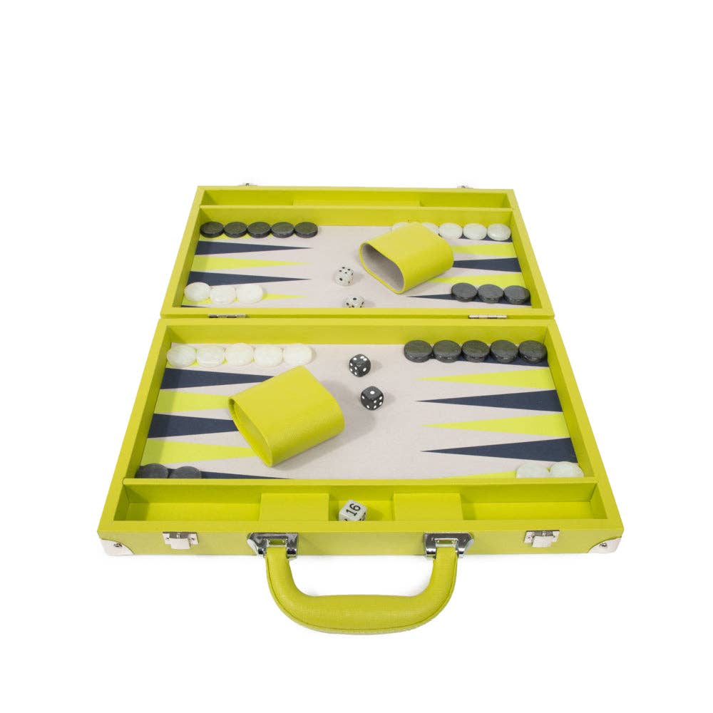 Ellen Backgammon Set: Lime