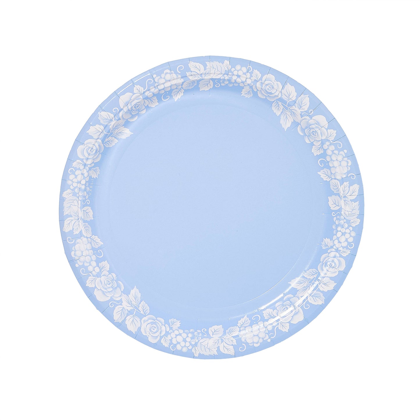 Wine Jasperware Inspired Dinner Paper Plates - Pack of 8: Blue
