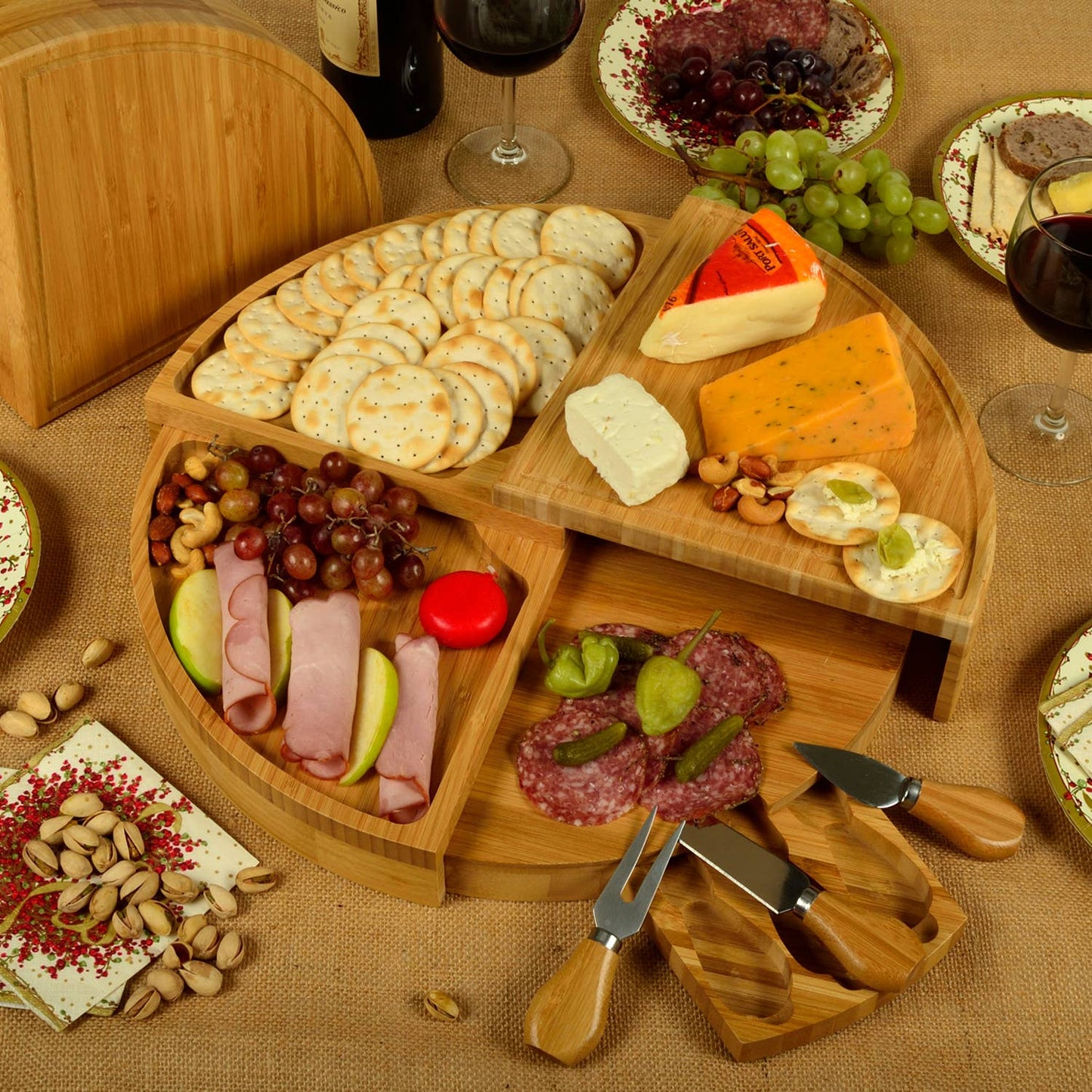 Original Vienna Transforming Cheese Board with Tools: NO LETTER (BLANK BOARD)