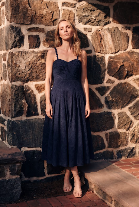 Marabel Midi Dress-Midnight Blue