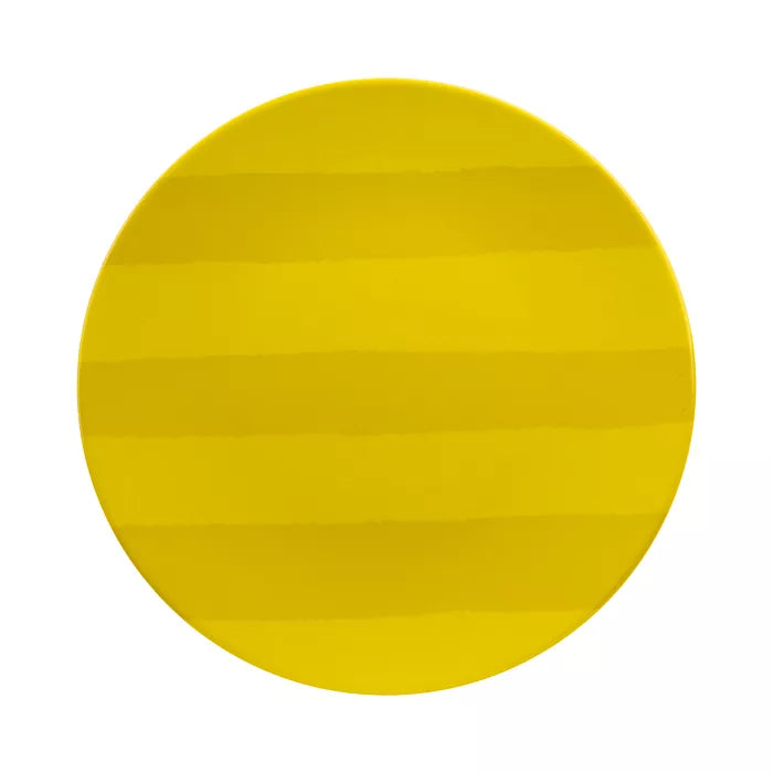 Cabana Stripe Dinner Plate - Yellow