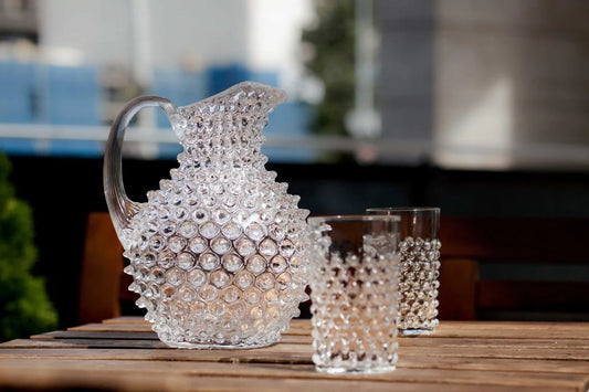 Large Clear Hobnail Gift Box (1 Pitcher/4 Glasses)