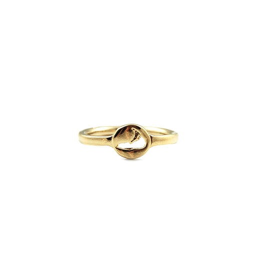 Tiny Gold Island Cut Out Ring