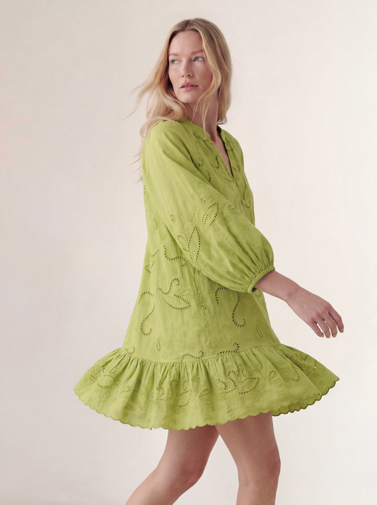 Selwin Mini Dress-Chartruese