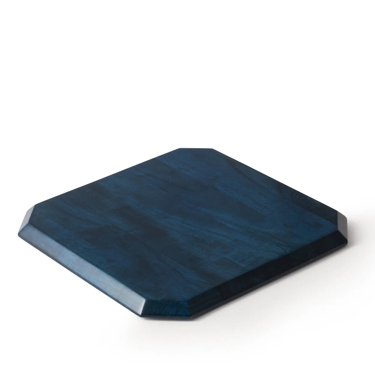 Stained Wood Serving Board - Blue - Square
