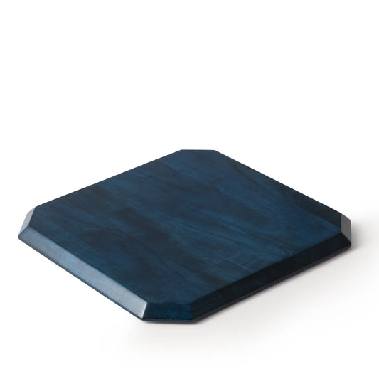 Stained Wood Serving Board - Blue - Square