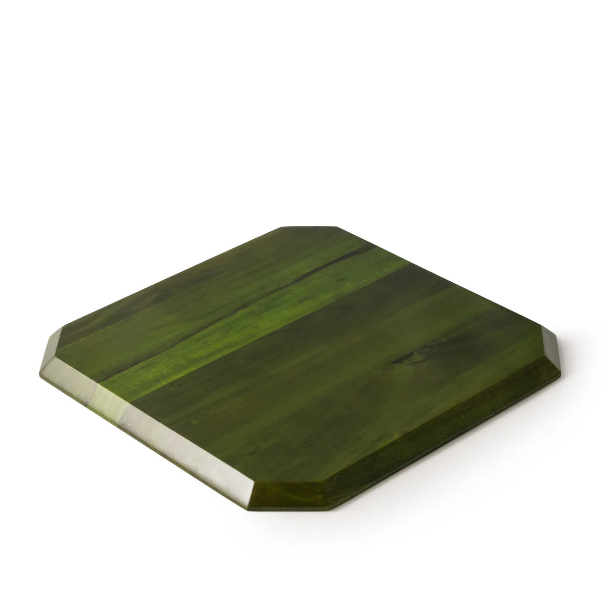 Stained Wood Serving Board - Green - Square
