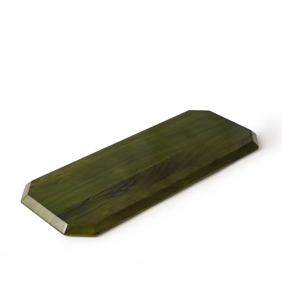 Stained Wood Serving Board - Green - Rectangle