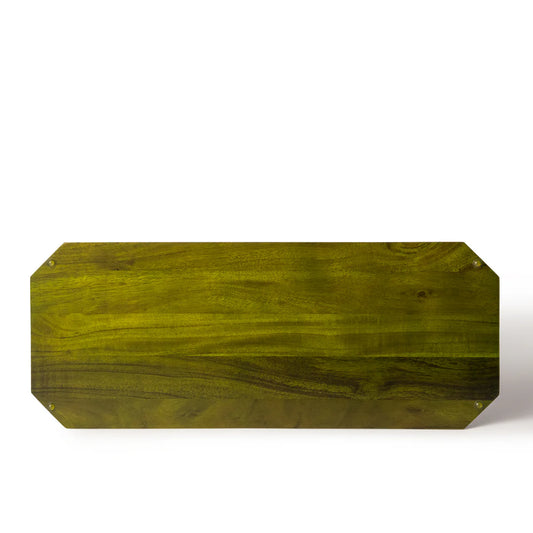 Stained Wood Serving Board - Green - Rectangle