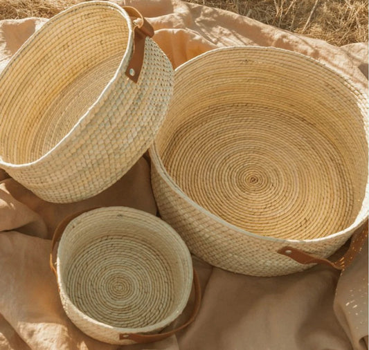 ARTISIAN-ROUND STORAGE BASKET-3 Perfect Sizes