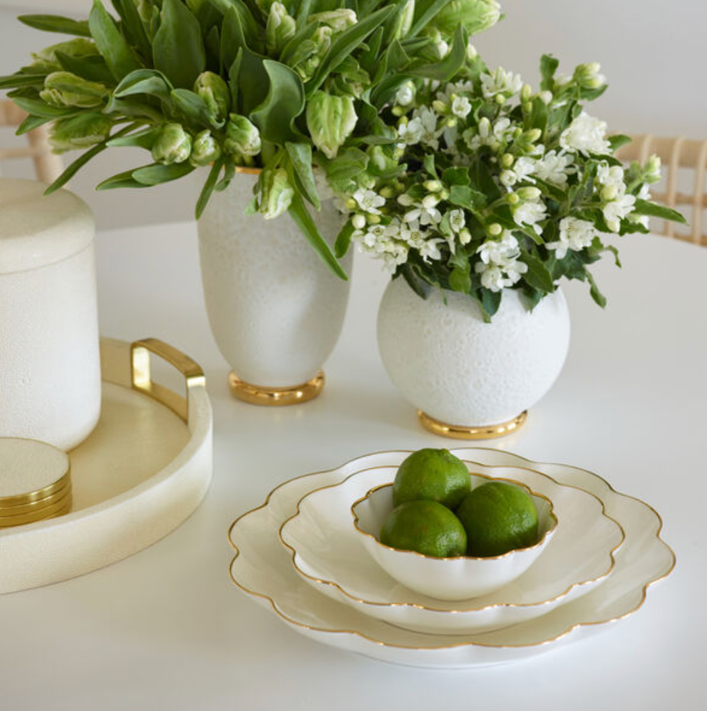 Scalloped Nesting Serving Dishes - Set of 3