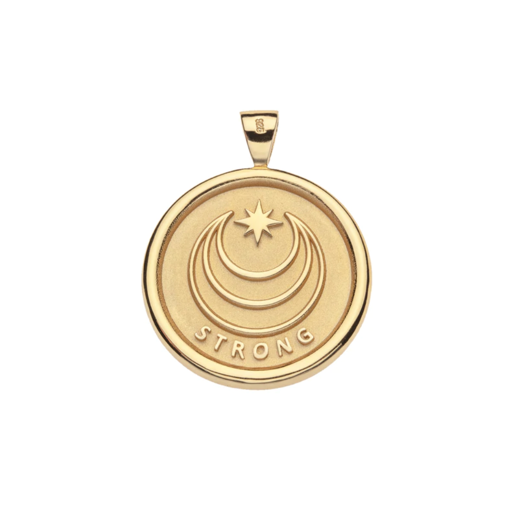 STRONG JW Small Pendant Necklace (Rising Sun) on 16-18" Chain