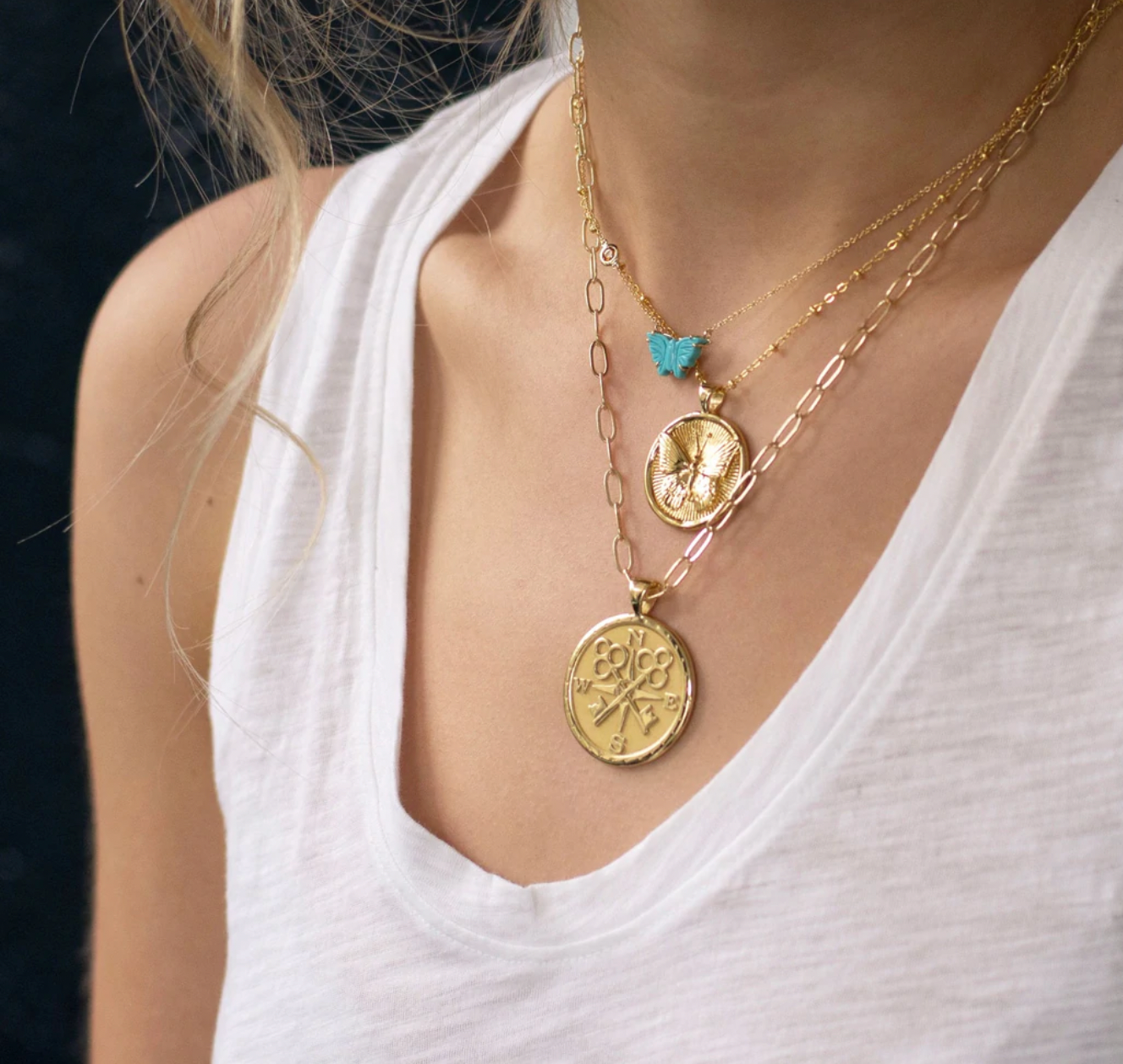 FOREVER JW Original Pendant Coin Necklace
