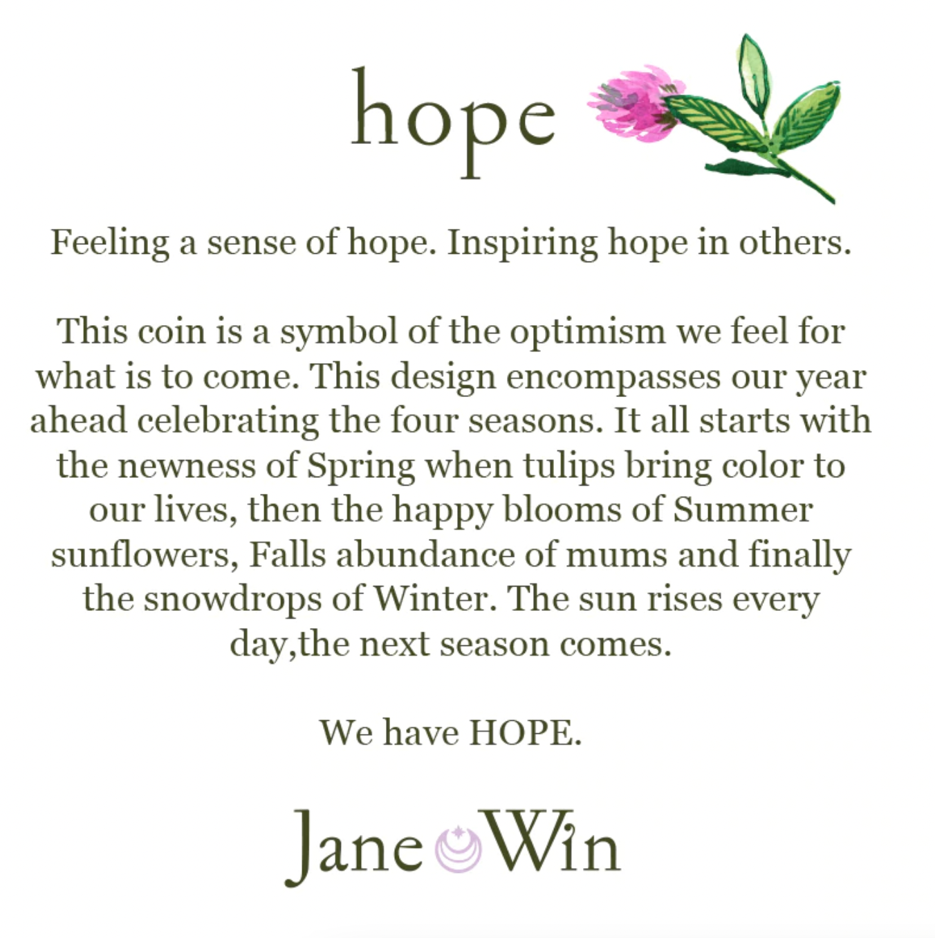HOPE JW Original Pendant Necklace
