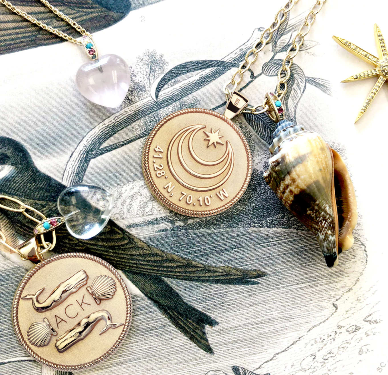 NANTUCKET WHALES JW Original Pendant Necklace