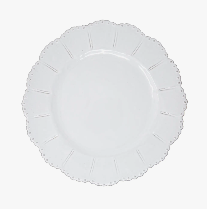 Bella Bianca Beaded Dinner Plate - Set of 4
