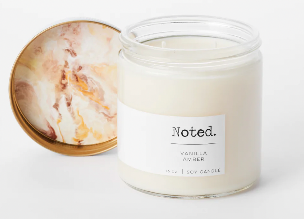 Vanilla Amber Double Wick Candle- 16 oz