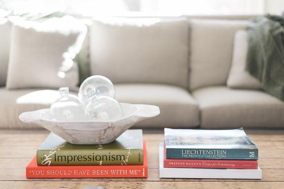 Distressed White Dough Bowl, Small